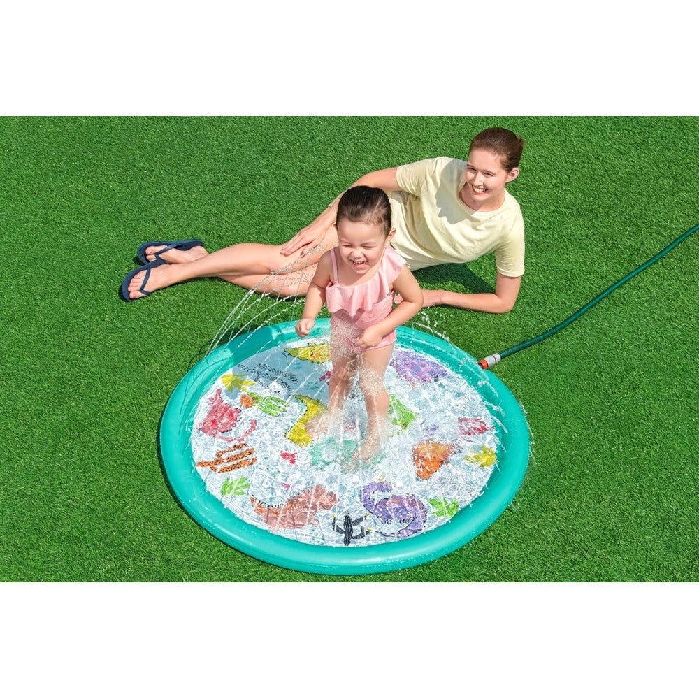 Trade Shop - Tappetino Gonfiabile Dinosauri Spruzzi Desert Dino Da 48"/122cm +2 Anni Giardino 52698 -