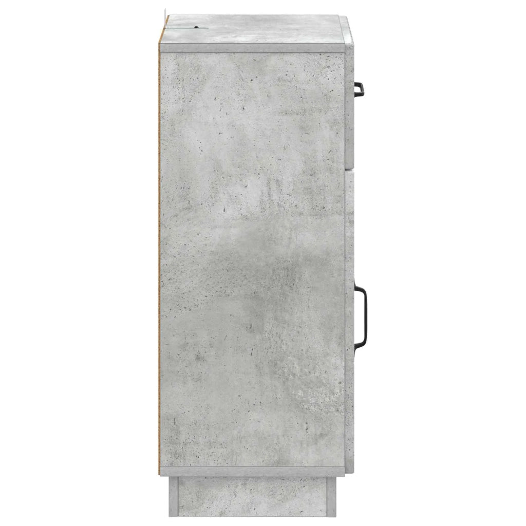 Mobiletto da Bagno HOORN Grigio Cemento 30 x 31 x 77 cm 897268