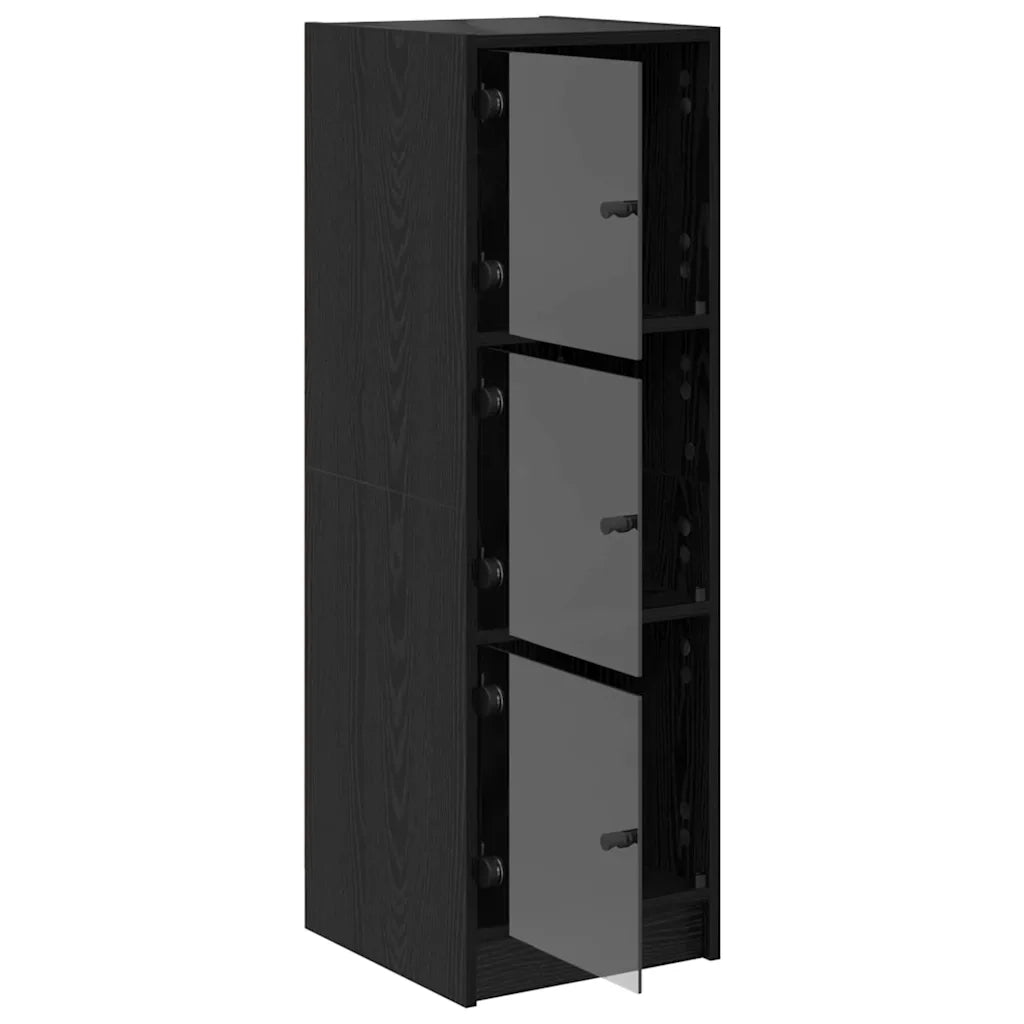 Credenza Rovere Nero 35 x 37 x 109 cm Legno multistrato 882894