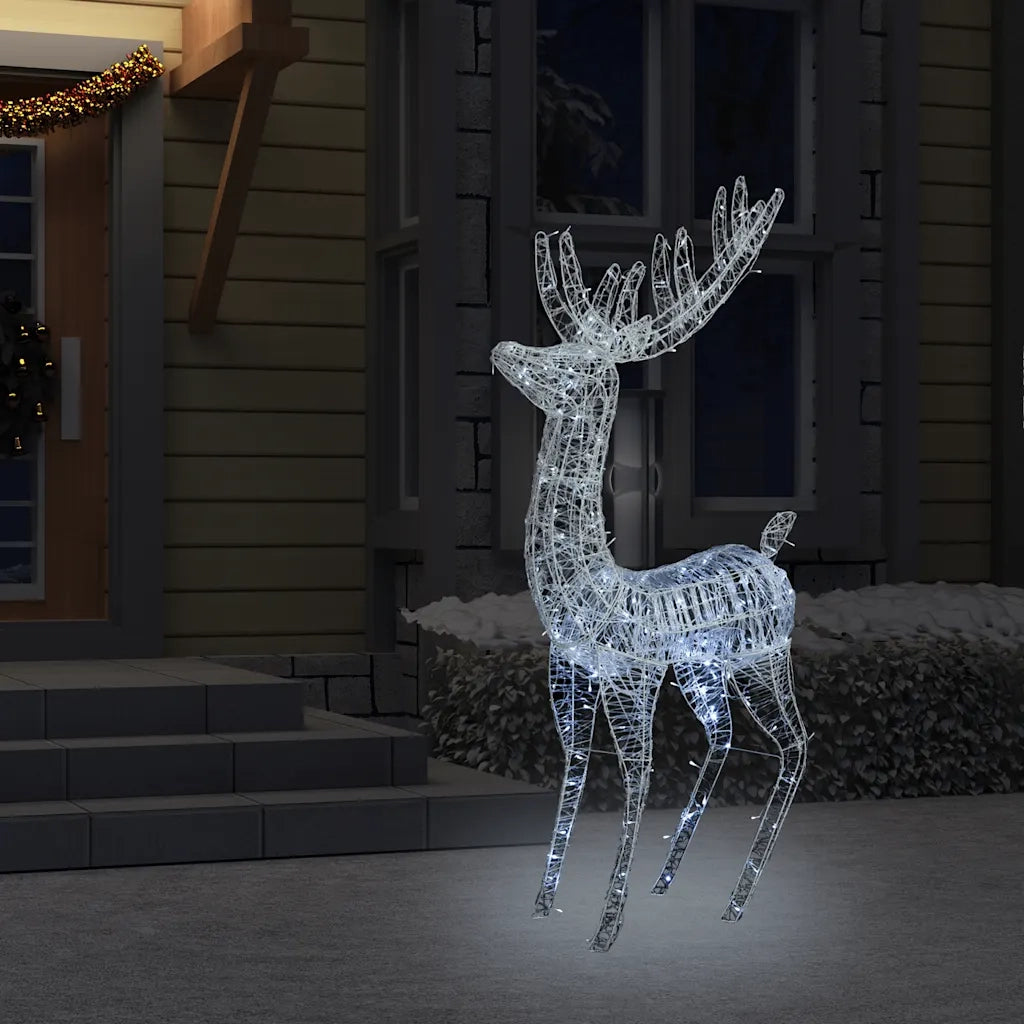 Renne di Natale XXL in Acrilico 250 LED 180cm Bianco Freddo 329786