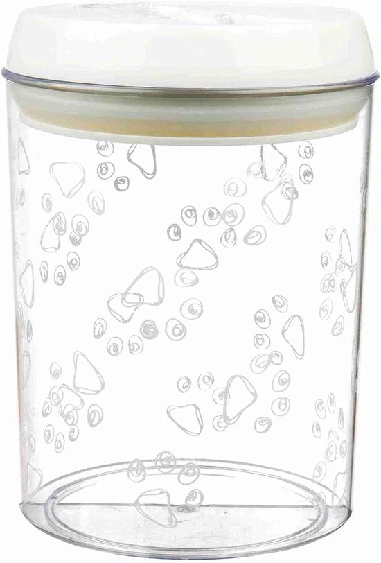 Scatola di cibo e snack in plastica 15 l/ altezza 12 cm trasparente/bianca