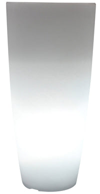 Vaso Luminoso Tondo Ø40x90 cm in Resina Bauer Bianco Ghiaccio