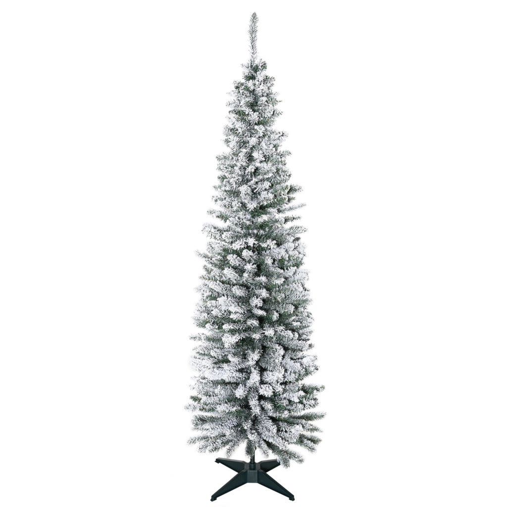 Albero di Natale Artificiale ¨C zephmum ¨C 210 cm, PVC, Verde/Bianco