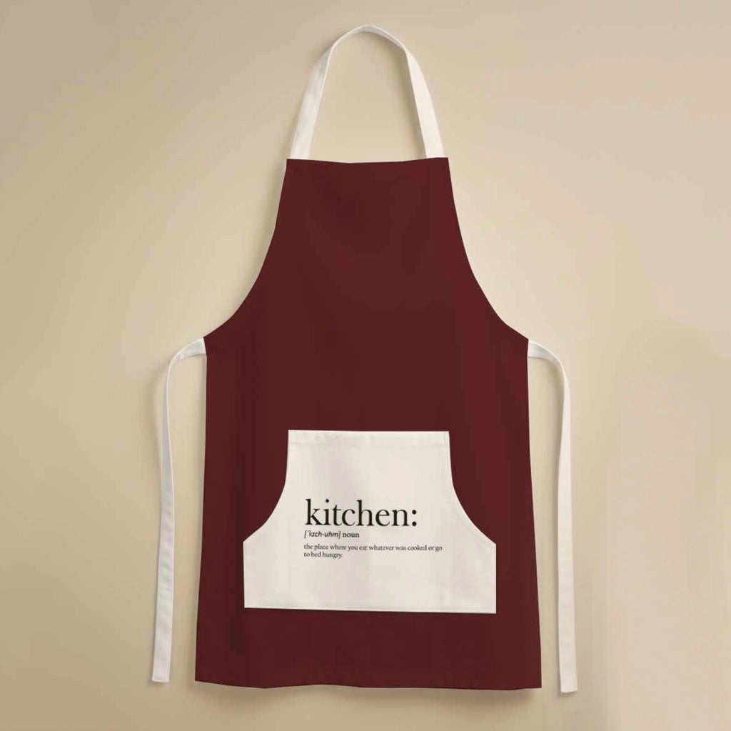 Palitoba, Grembiule Cucina Lavabile in Lavatrice si 30°, Rosso Scuro