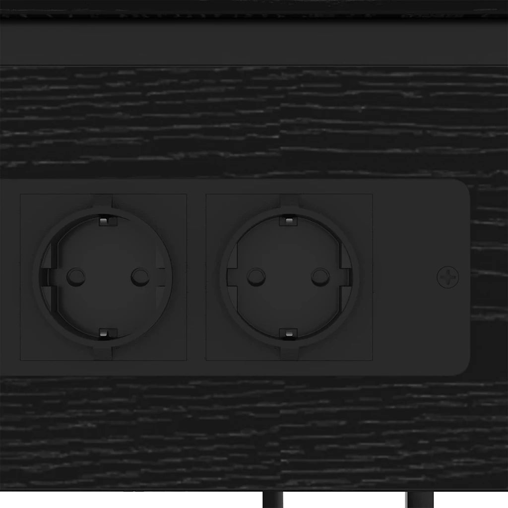 Armadio da Notte Rovere Nero 41 x 28 x 76 cm Legno multistrato 859575