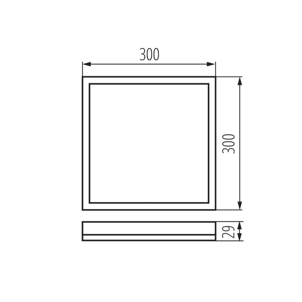 Plafoniera LED quadrata nera 30cm 17,5W CCT IP54 Kanlux