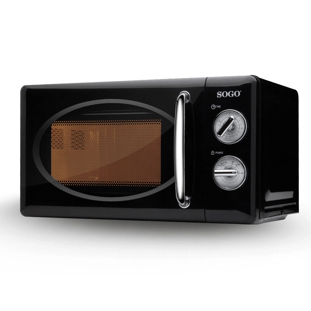 Forno microonde retro vintage 20 litri, 700W con timer 30 minuti, 5 livelli potenza cucina casa - SOGO