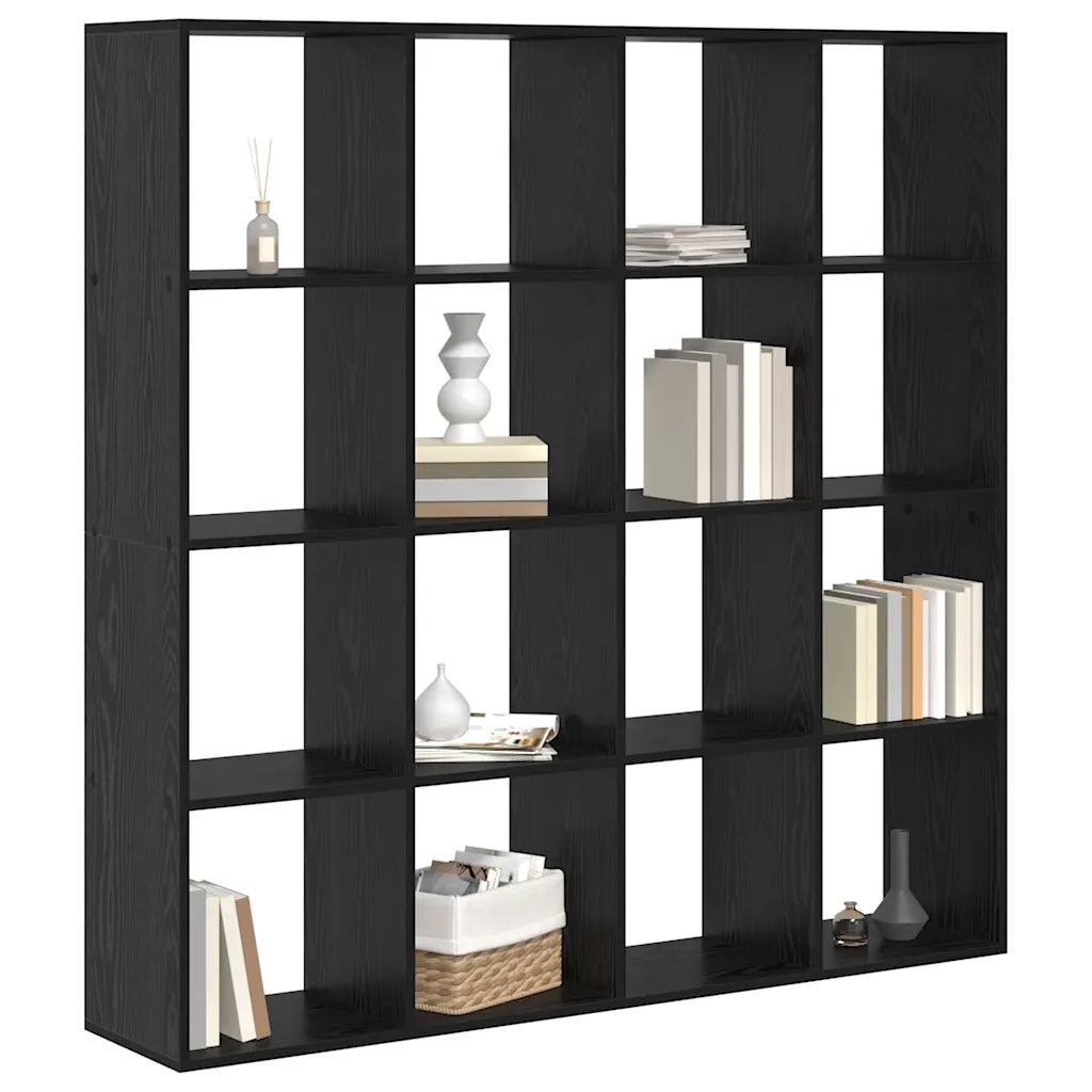Armadio per Libri Rovere Nero 137,5 x 29 x 137,5 cm