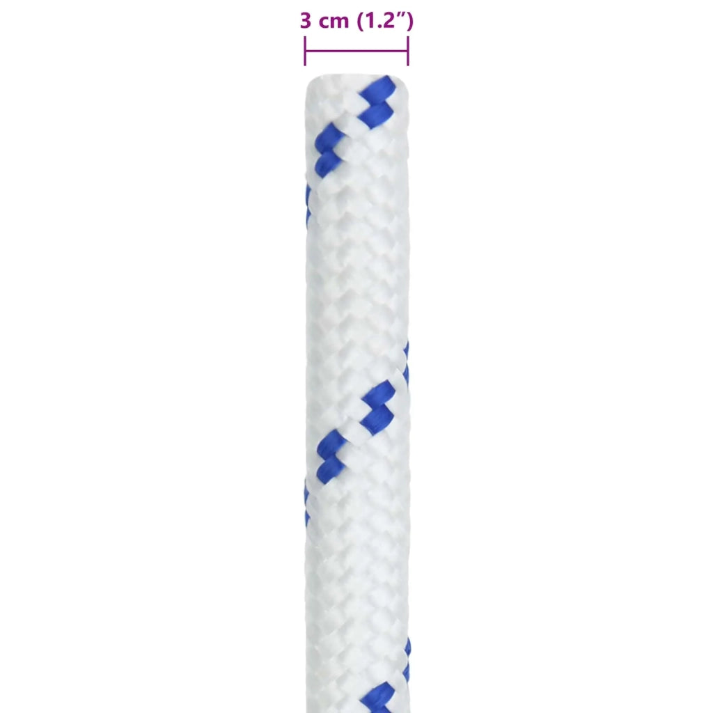 Corda da Barca 25 m 3 Bianco e Blu PP
