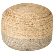 Pouf Tortora Juta EPS Perline Riempimento 50 x 50 x 40 cm Ottomana rotonda Stile Boho Accessorio per la casa