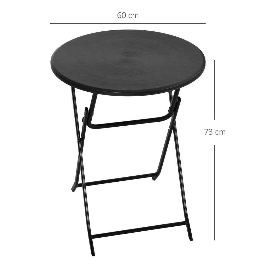 Tavolo pieghevole da esterno Ø60 cm, grigio scuro