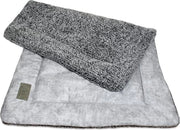 Mat per cani, 80 x 55 cm, per uso domestico e all'aperto, lavabile, disponibile in 3 misure, coperta per cani, cuscino per cani, coperta per cani imbottita, di lana, grigio.