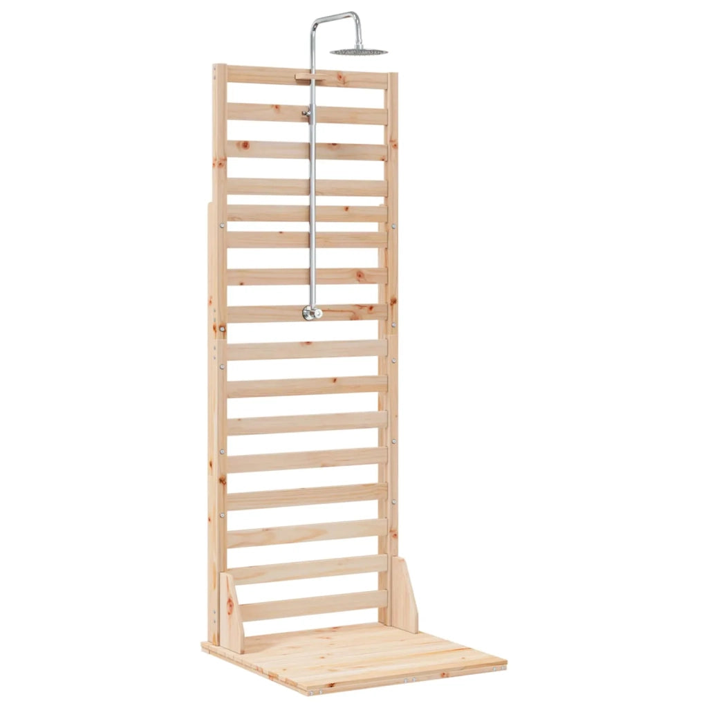 Doccia da esterno 225 cm Legno massello di pino e acciaio inox 886348