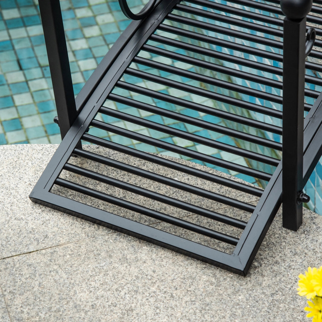 Ponticello da giardino in metallo ¨C zephmum ¨C nero 102x48x49 cm