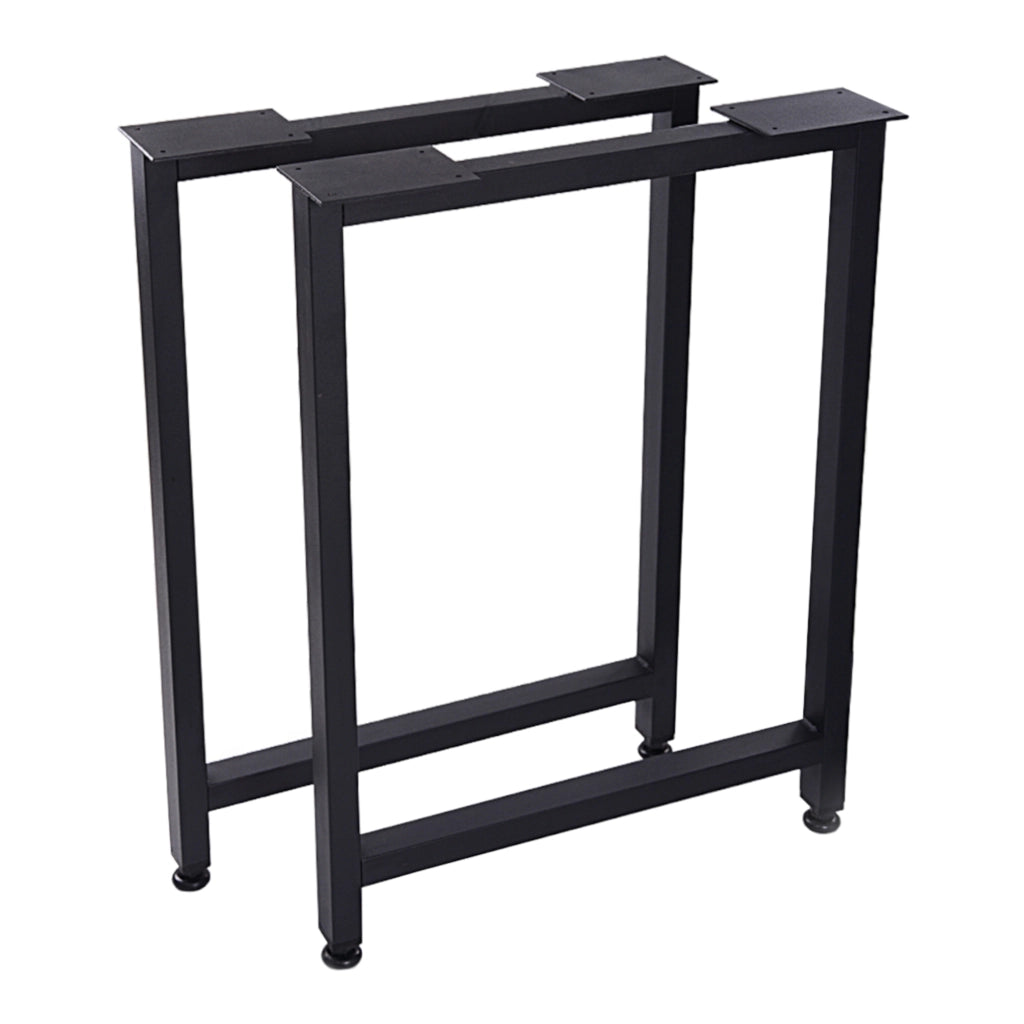 Set di 2 Gambe in Acciaio 'Lundtoft' per Mobili Fai da Te (AxL) 72 x 55 cm - Nero Opaco [en.casa]