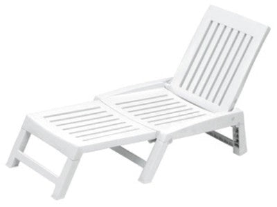 LETTINO SDRAIO PIEGHEVOLE DA GIARDINO IN RESINA POLYRATTAN ORFEO CM.177X61X30H