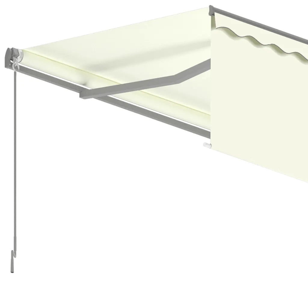 Tenda da Sole Retrattile Manuale con Parasole 6x3 m Crema 3069477
