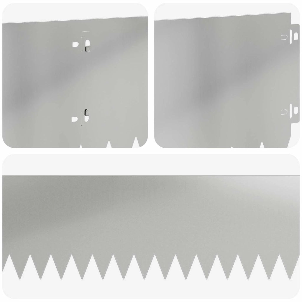 Bordura per Prato 30 pcs 103 x 20 cm Acciaio Argento 8008486