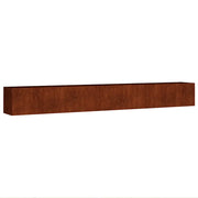 Fioriera Rialzata da Giardino-Vaso da giardino 360x40x40 cm in Acciaio Corten