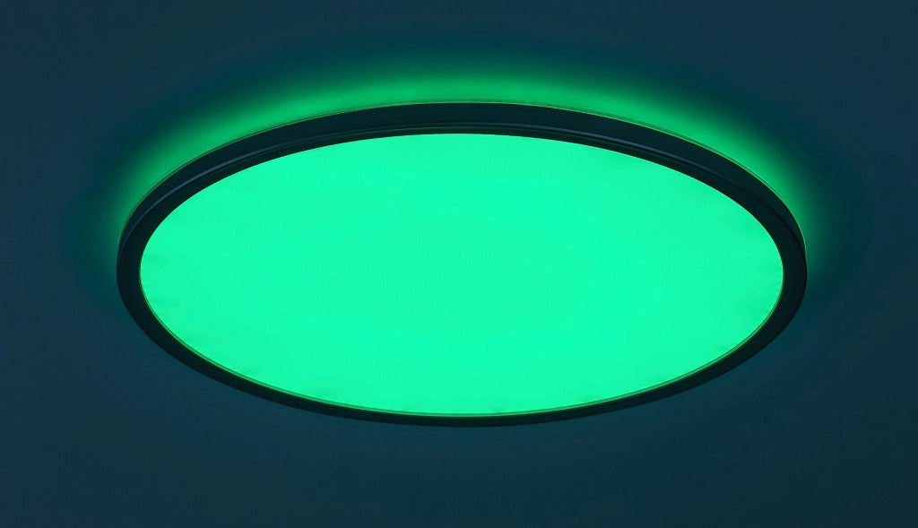 Plafoniera LED RGB 22W 41,5cm argento con telecomando