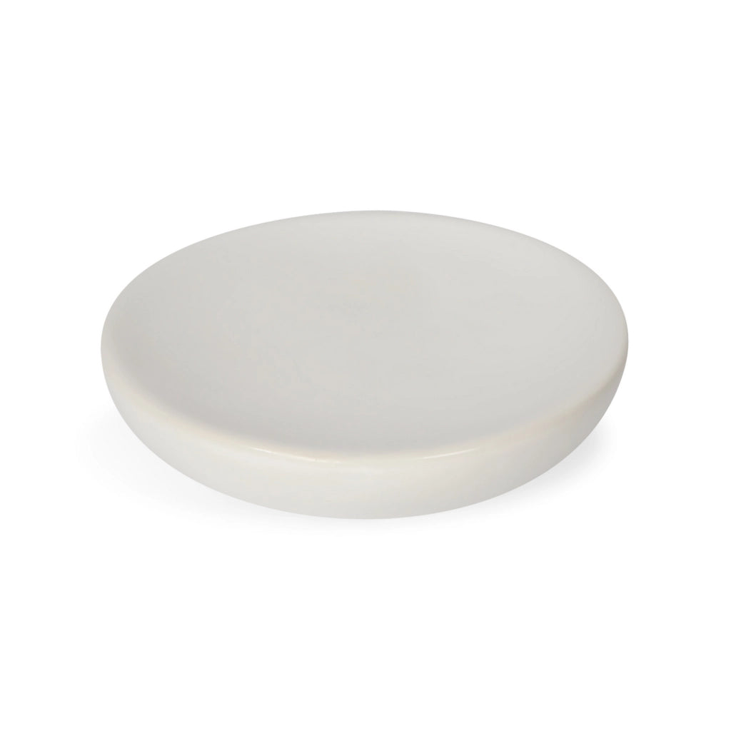 Porta Sapone da Appoggio Bianco Perla in Ceramica Mod. Clizia