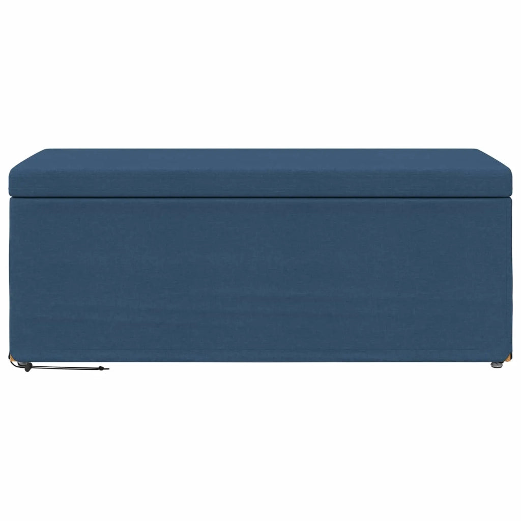 Pouf Blu 101 x 41 x 40 cm Tessuto e Legno Ingegnerizzato