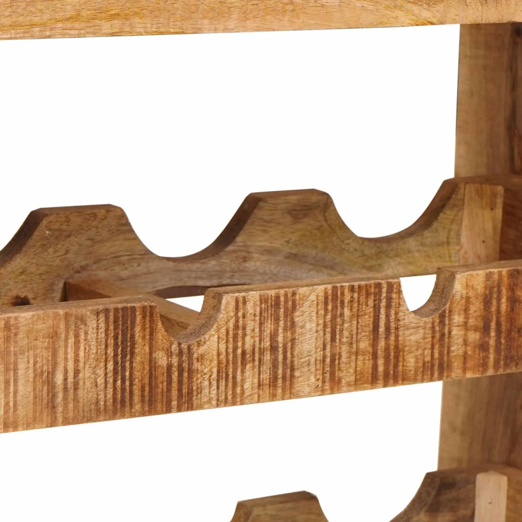 Portabottiglie 80 x 45 x 33 cm Legno di Mango Grezzo Massiccio