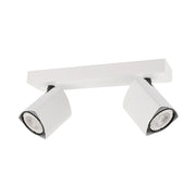 Faretto soffitto doppio orientabile bianco/nero GU10 Italux Merusa