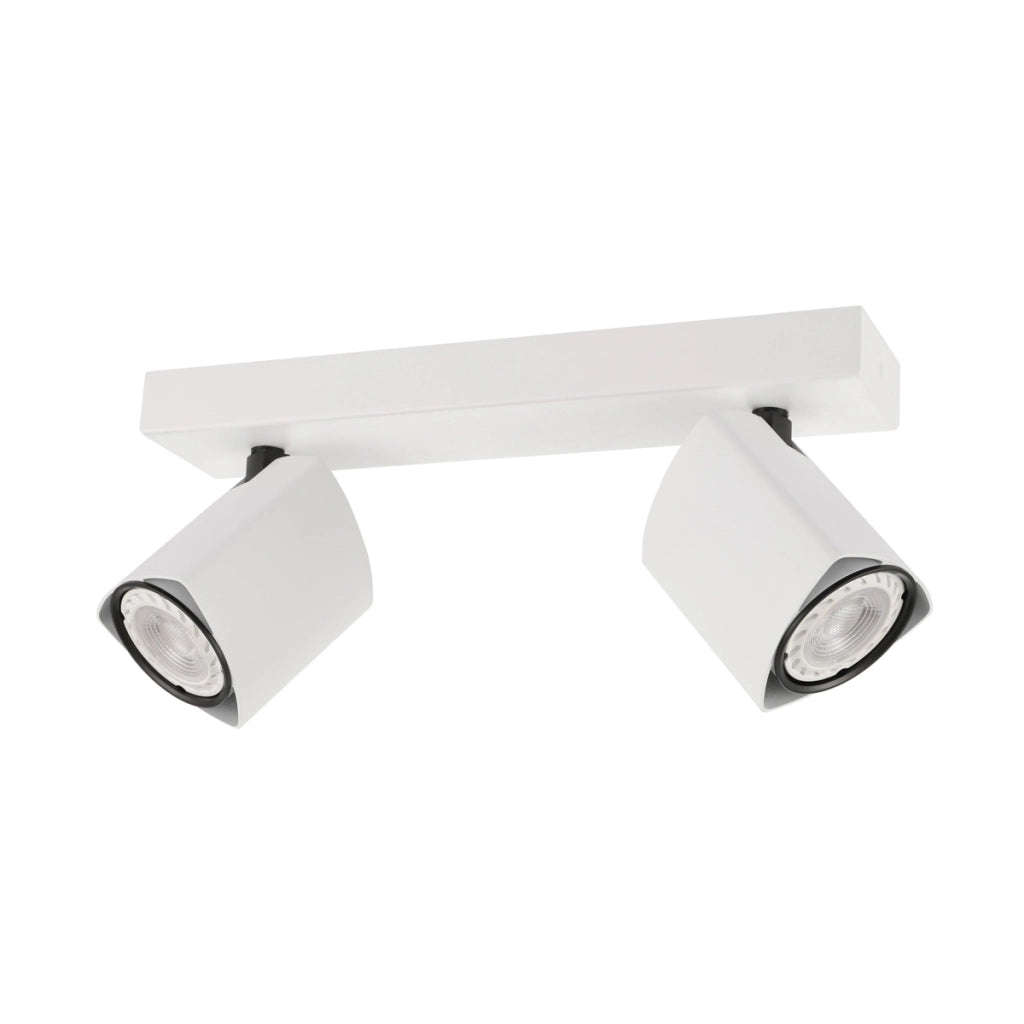 Faretto soffitto doppio orientabile bianco/nero GU10 Italux Merusa