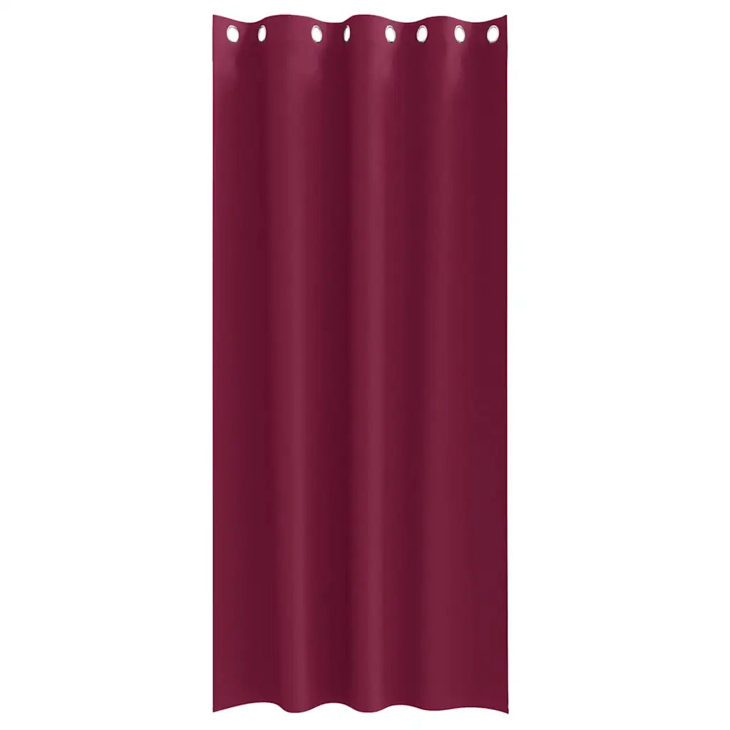 Tende Blackout con Anelli 2 pz Rosso Vino 245 x 140 cm 4107356