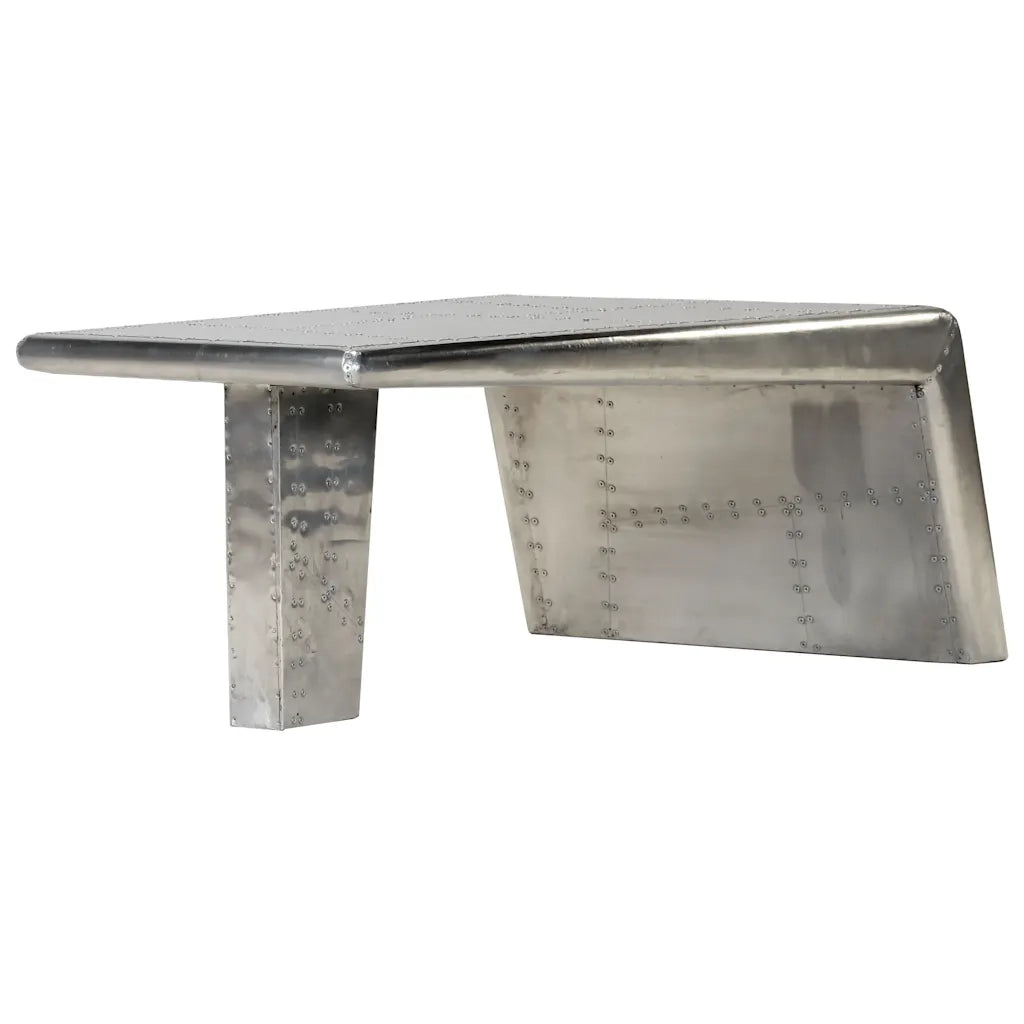 Tavolino da Salotto Aviator Alluminio Stile Vintage Aeronautico 246362