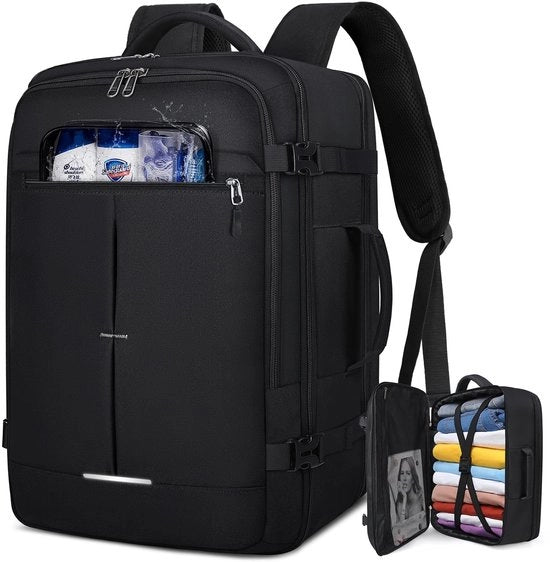 Borsa per viaggio waterresistente 51x34x20 cm - Handbagaglio - Tasca per laptop 17,3 pollici - Molteplici tasche - Peso ridotto 1,2 kg