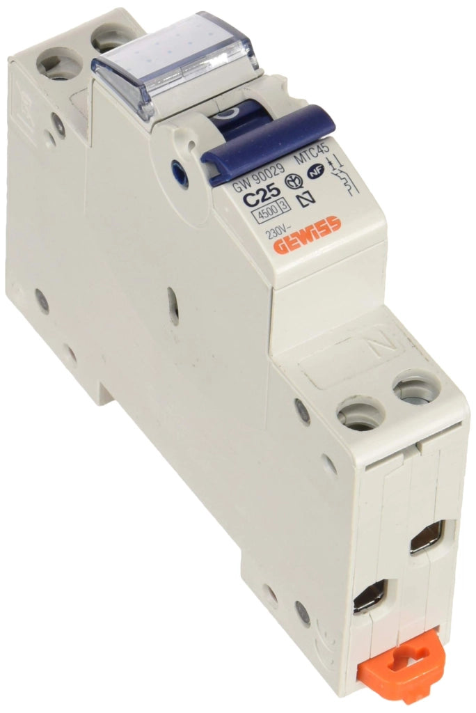 Interruttore Magnetotermico Compatto 1P con N C. Nominale 25A Gewiss