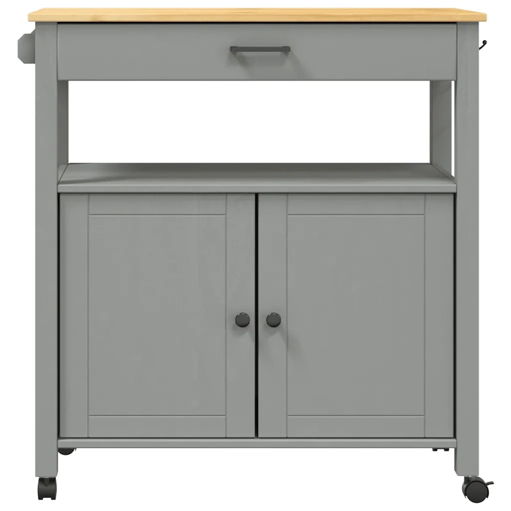 Carrello da Cucina MONZA 84x40x88,5 cm in Legno Massello di Pino CFW3472248