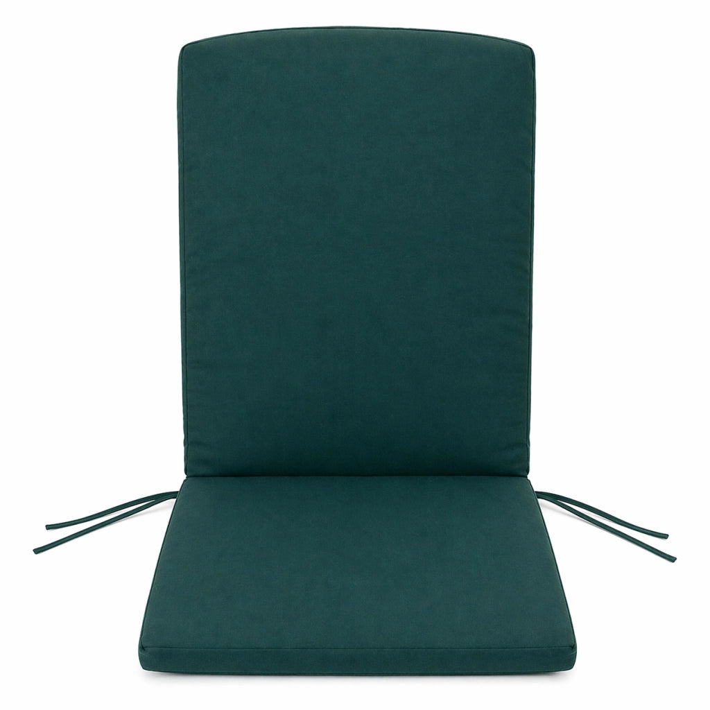 Cuscino con schienale per sedia 115x50 cm con Laccetti in poliestere - Verde