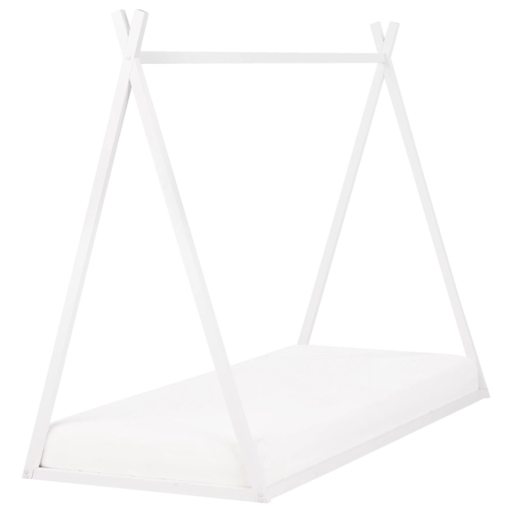 Letto per bambini con baldacchino in legno di pino bianco 90 x 200 cm cameretta elegante