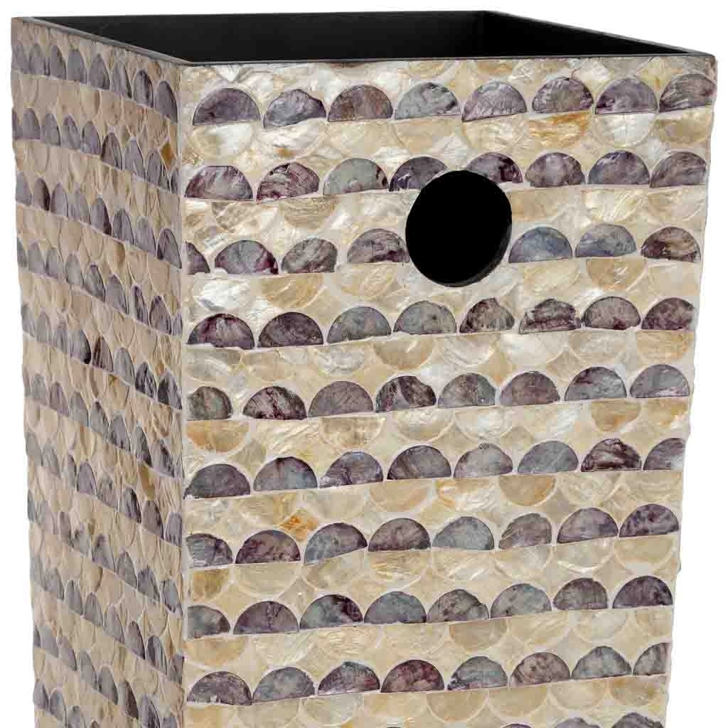 Portaombrelli quadrato in legno e capitello 20x20x57h cm