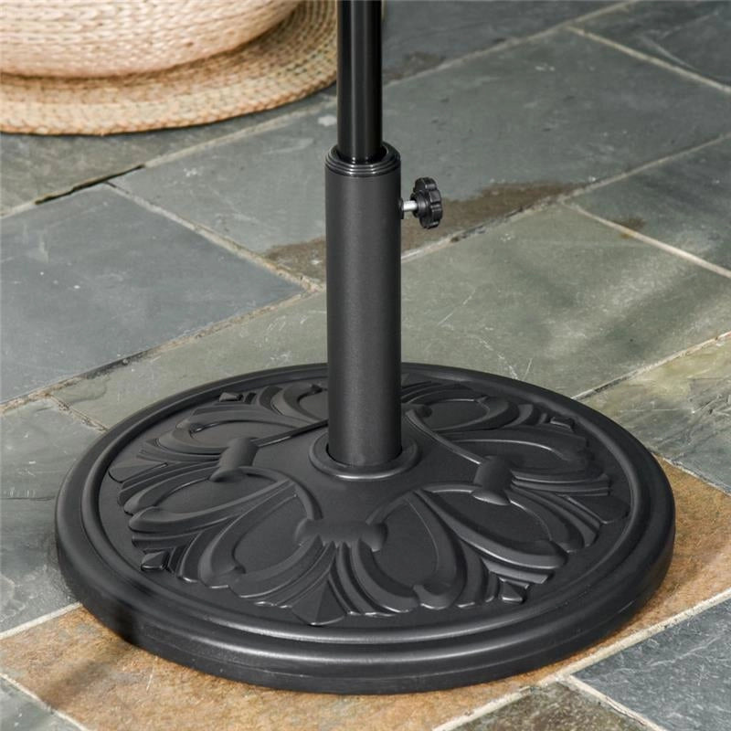 BASE PER OMBRELLONE ROTONDA Ø48X34 CM IN PLASTICA DA 13KG NERO