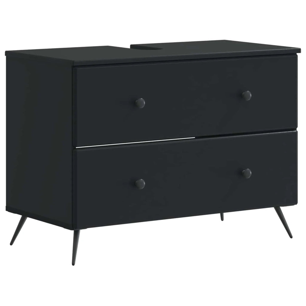 Armadio per Lavabo da Bagno BREDA Nero 82 x 41 x 59 cm 897456