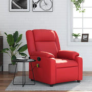 Divano Sedia-Poltrona Massaggiante Reclinabile Rossa in Similpelle 546075