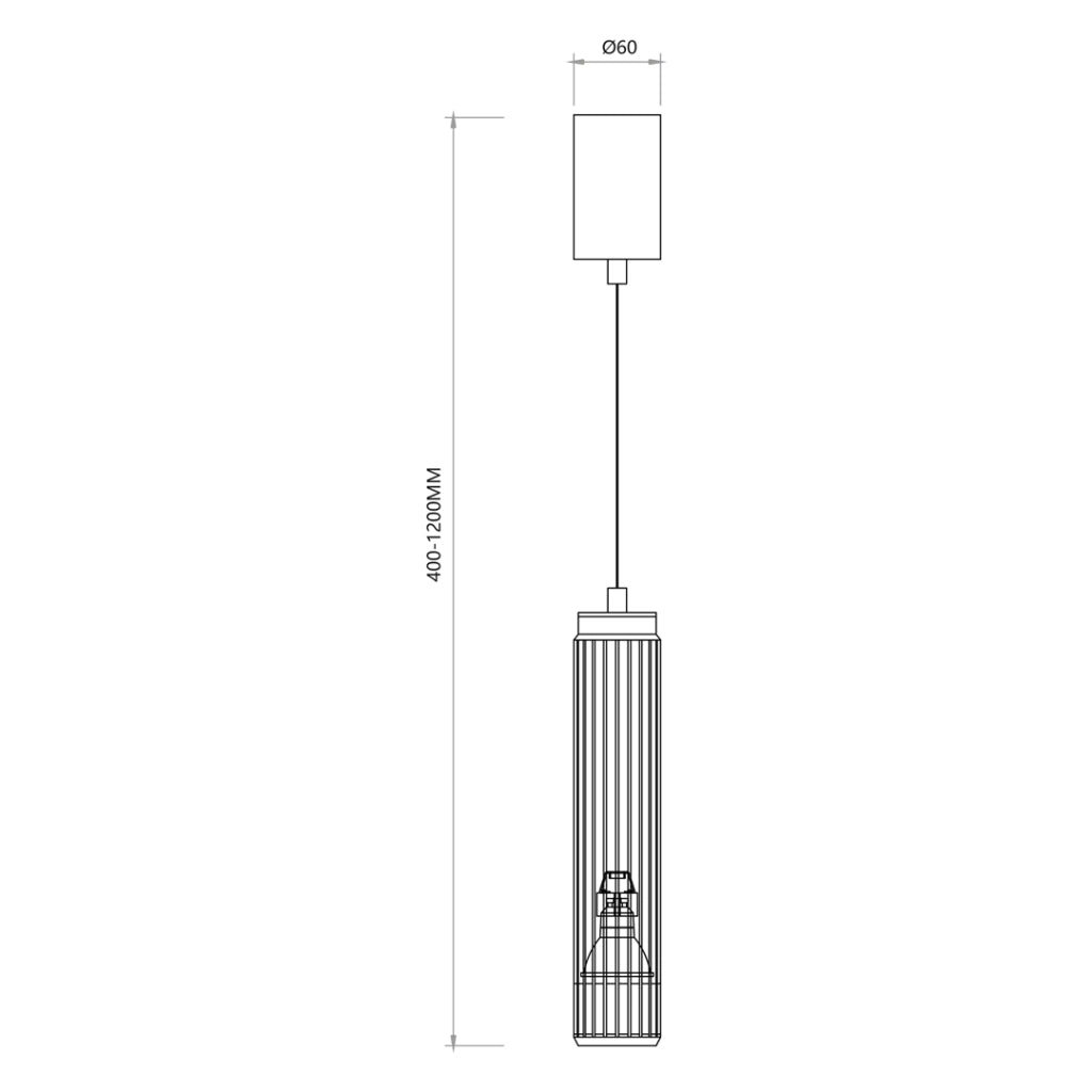 Lampada a sospensione tubo nera GU10 Milagro Vertical