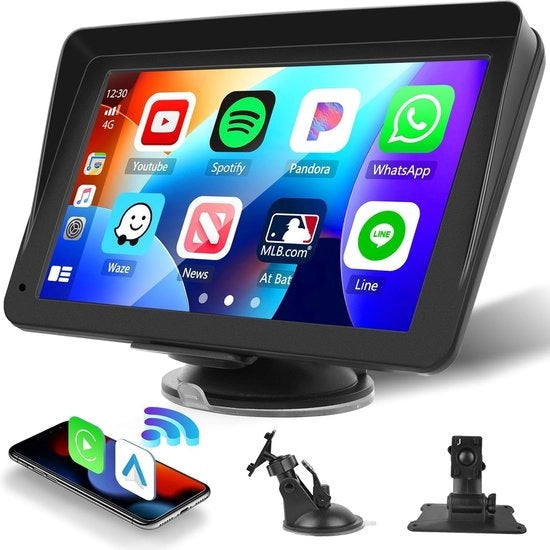 Autoradio a Tastiera Tattile Senza Fili con Trasmettitore - Alta Qualità Audio - Connessione Bluetooth - Supporto MP3/WMA - Installazione Facile - 7 pollici
