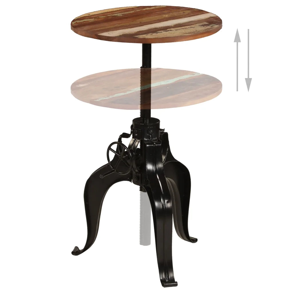 Tavolo da Bar in Legno Massello di Recupero 60x(76-110) cm cod mxl 7845