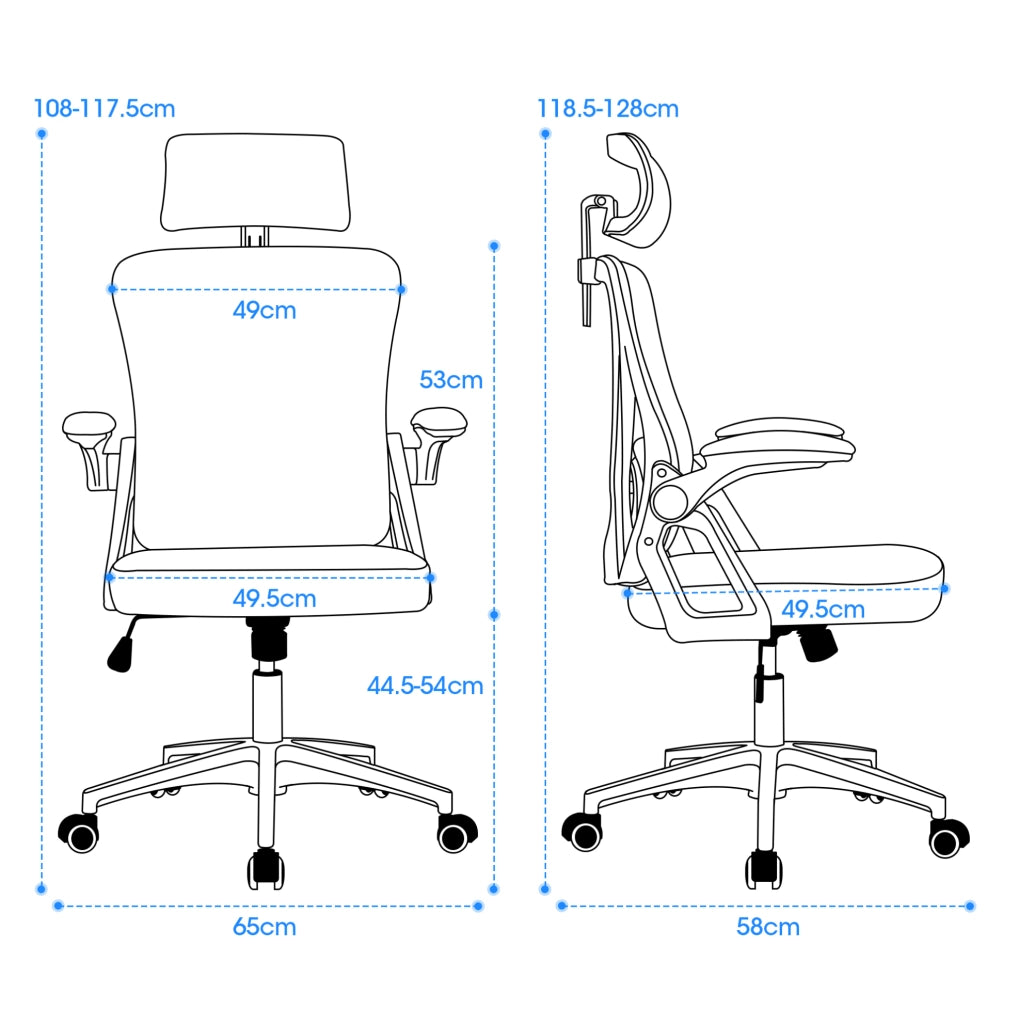 Sedia da ufficio ergonomica rosa con schienale in rete e braccioli regolabili