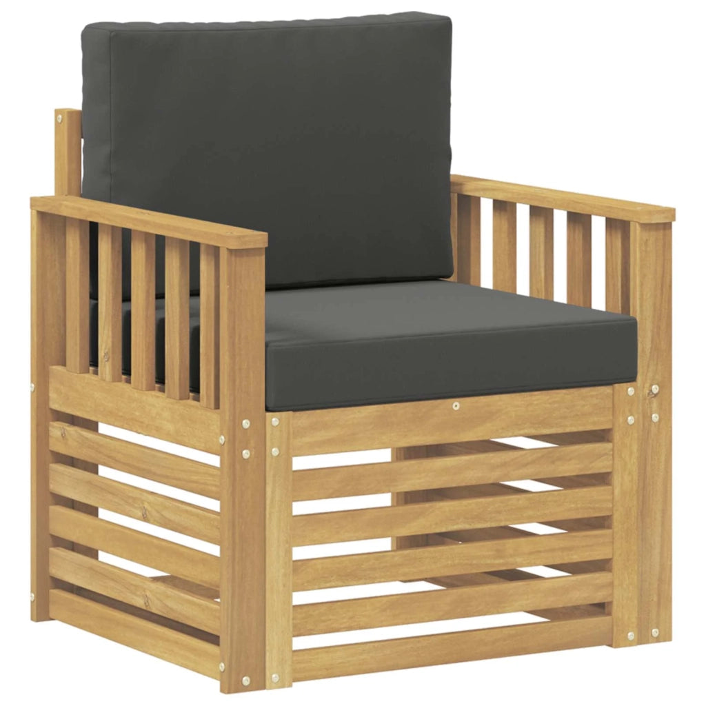 2 Pezzo Set di divani da esterno-Sofa da giardino Poliestere Bianco e Antracite 415134