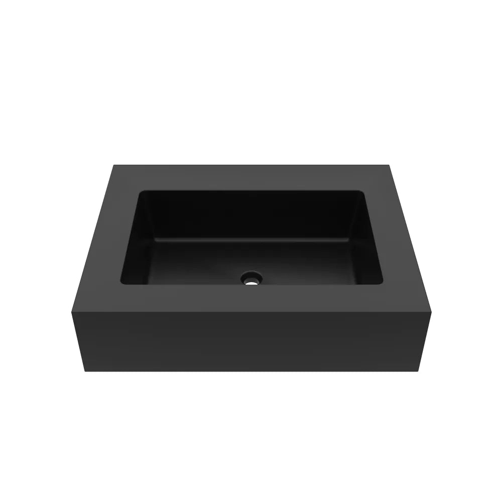 Lavabo sospeso in marmoresina 80cm nero opaco | Koro
