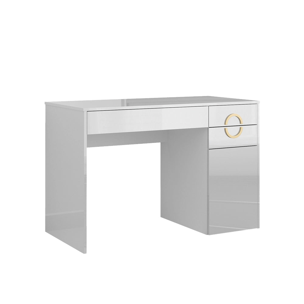 Vicco Scrivania Bianco lucido 115 x 55 cm con 3 cassetti