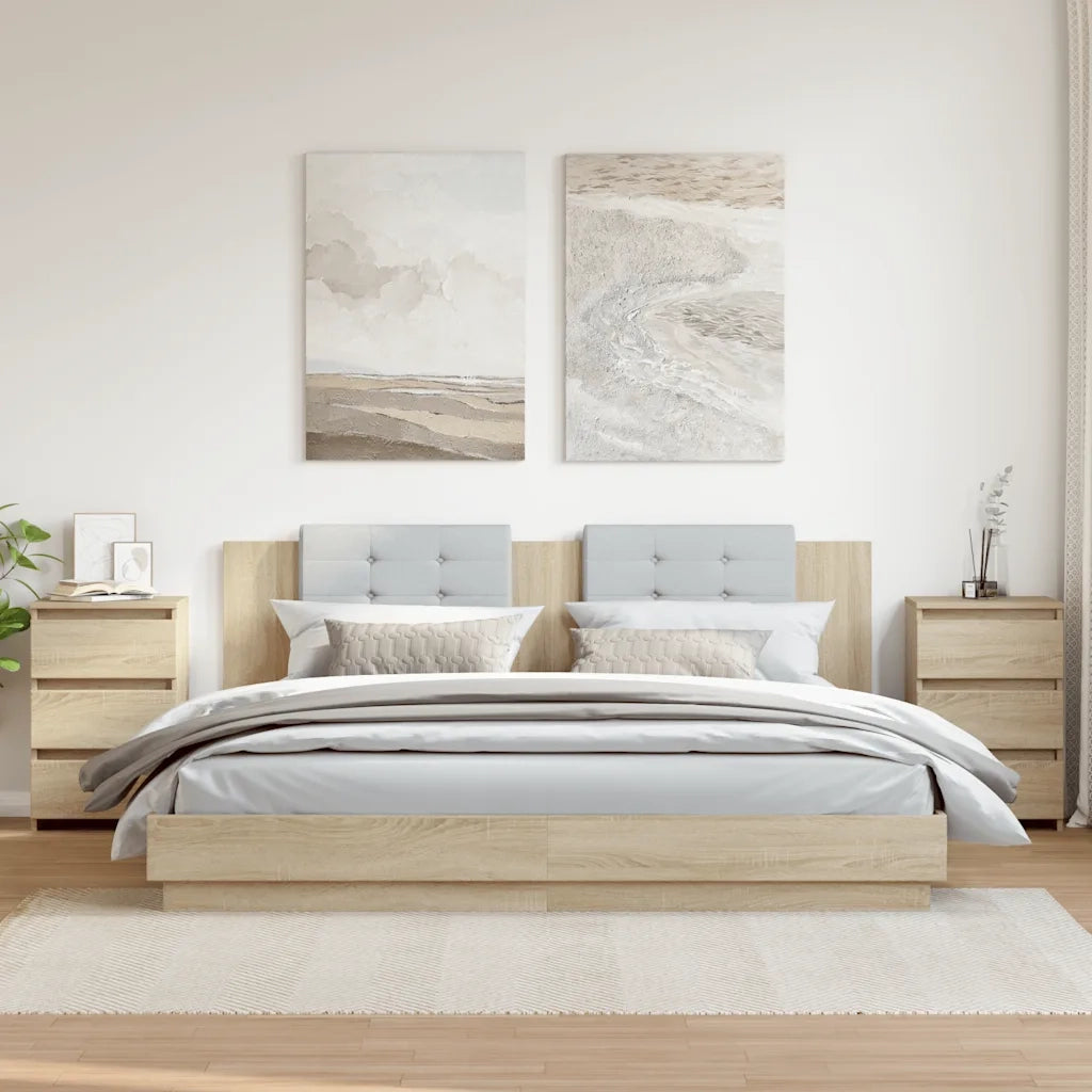 Comodini 2 pz Rovere Sonoma 40x35x62,5 cm in Legno Multistrato 806218