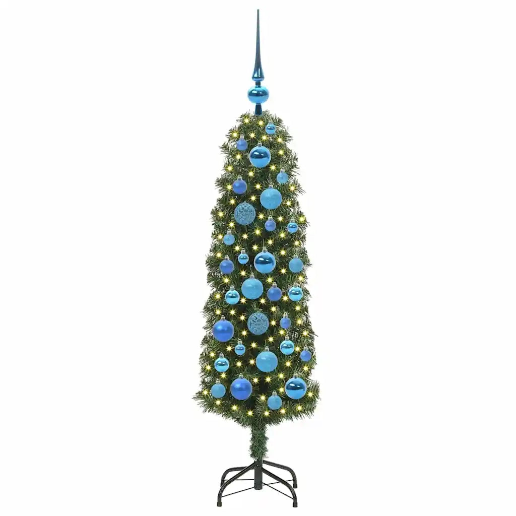 Albero di Natale | Decorazioni natalizie artificiale con 150 LED Verde 120 cm