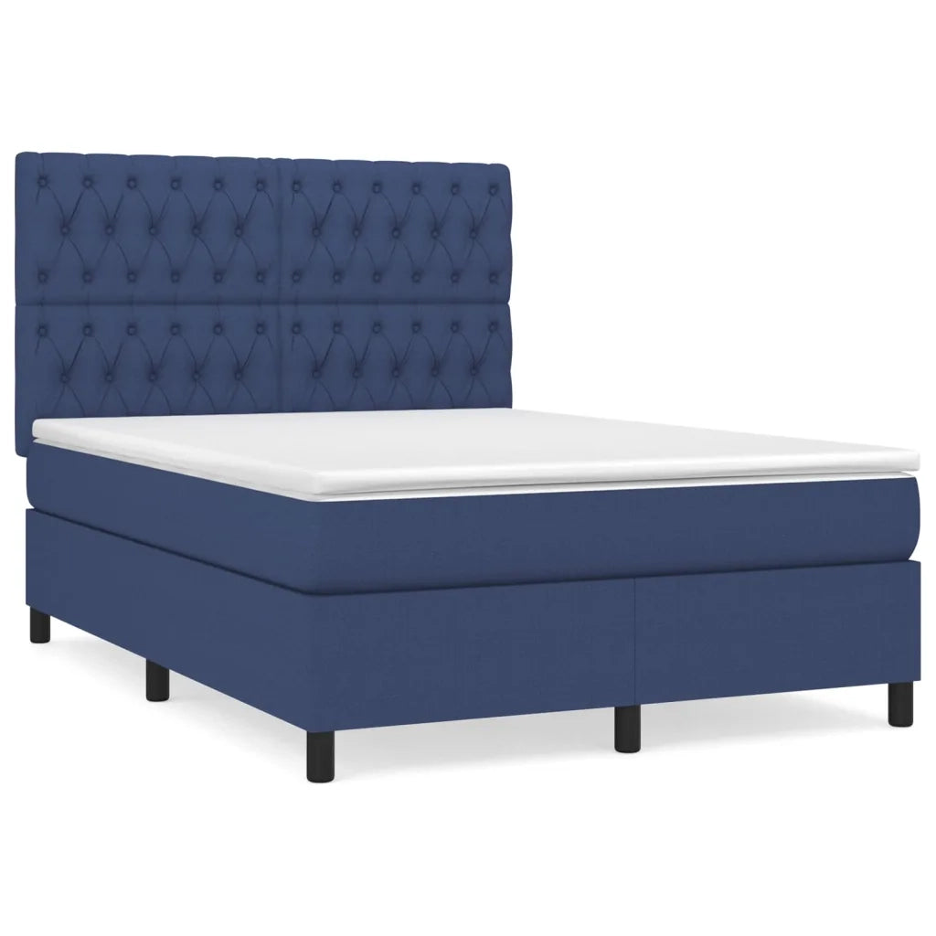 Giroletto a Molle con Materasso Blu 140x200 cm in Tessuto 3142023